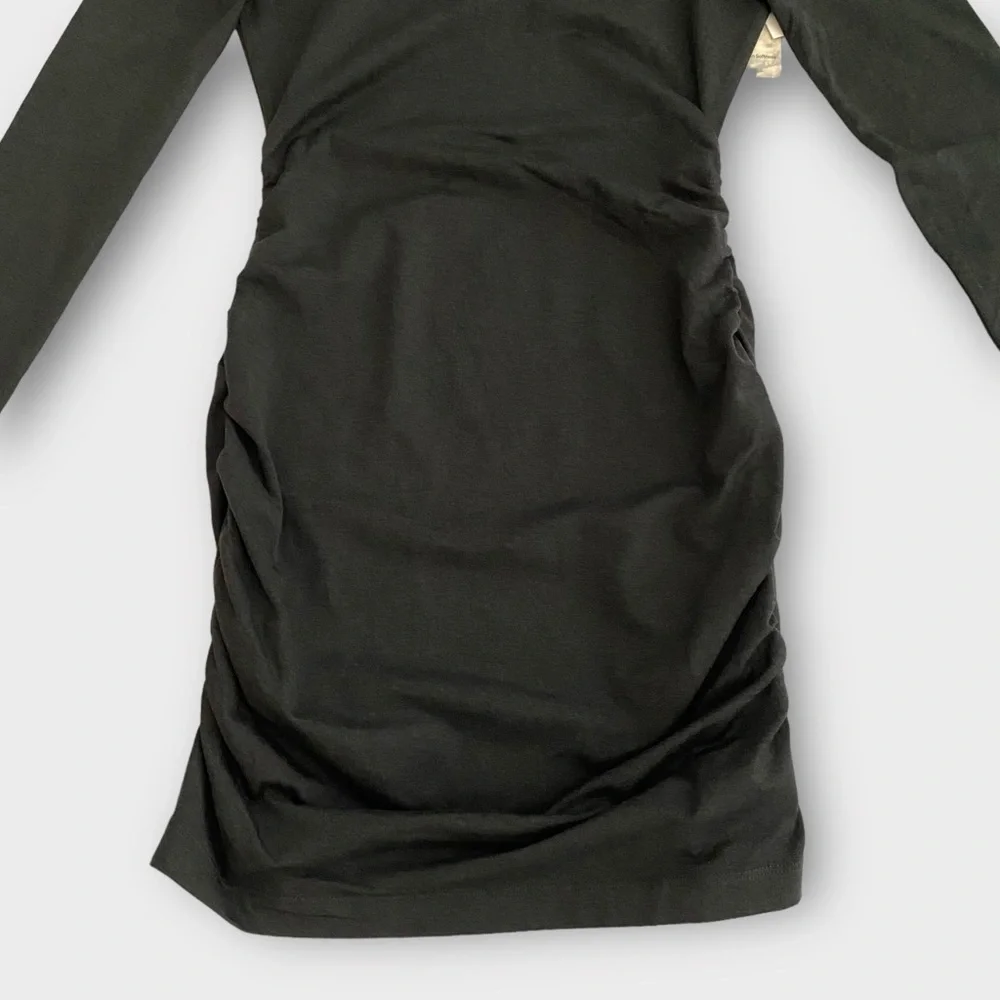 Vuori Women Long Sleeve Halo Essential Dress Size XS DreamKnit Black Heather NWT - Picture 3 of 9